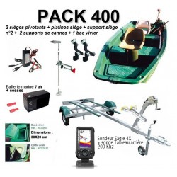 Pack Armor Pack 400 complet + remorque + Sondeur Eagle 4X + sonde Tableau arrière 200 Khz